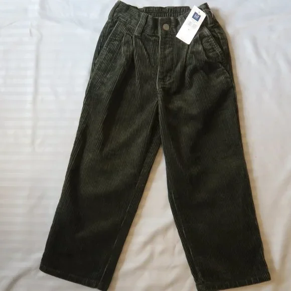 GAP | Bottoms | Gap Kids Boys Dark Olive Green Corduroy Pants Size 4 Nwt |  Poshmark
